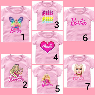 ใหม่ล่าสุด BARBIE SERIES เสื้อท็อป สีชมพู สําหรับผู้ใหญ่ อายุ 1-12 ปี S-3XL