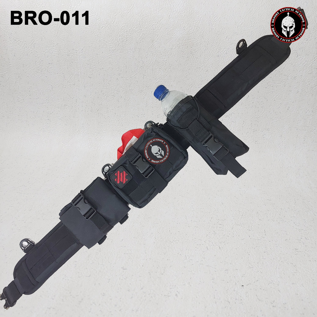 ชุด Bro-011 ยุทธวิธีชุดเต็ม/Molle ข้อต่อเบาะ/เข็มขัดยุทธวิธี Custom TNI Polri ข้อต่อ
