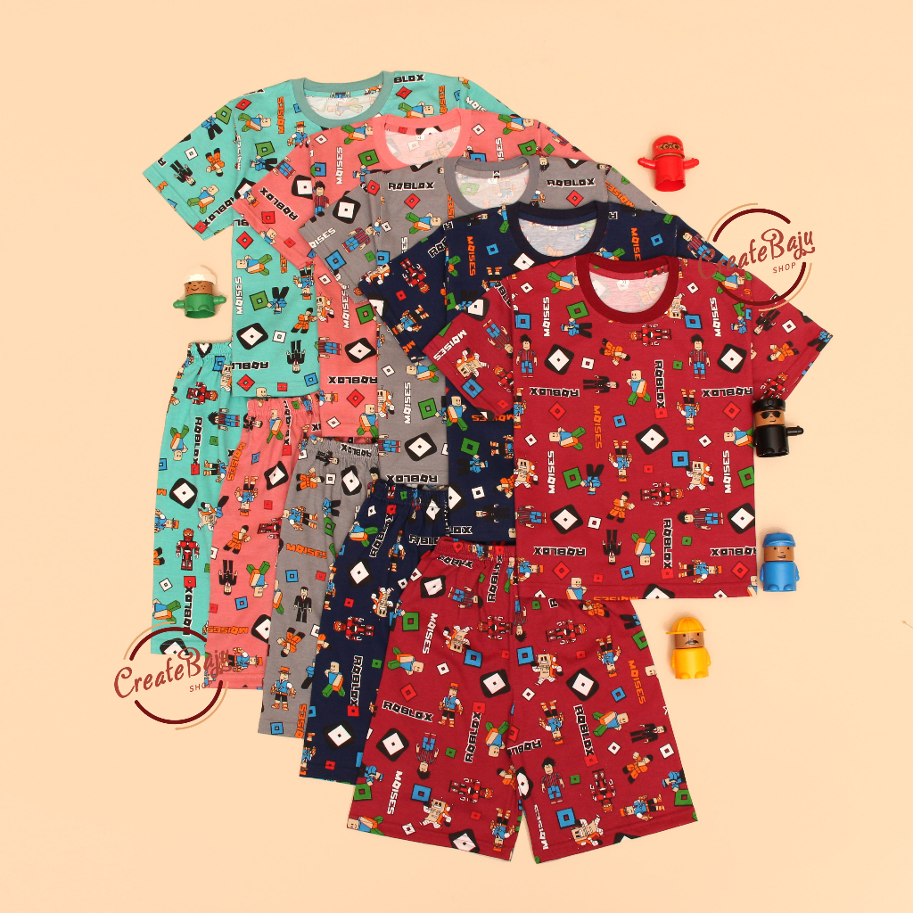 MOISES ROBLOX BOYS SUITS 2-8 ปี SHORT-SLEEVED BOYS CLOTHES