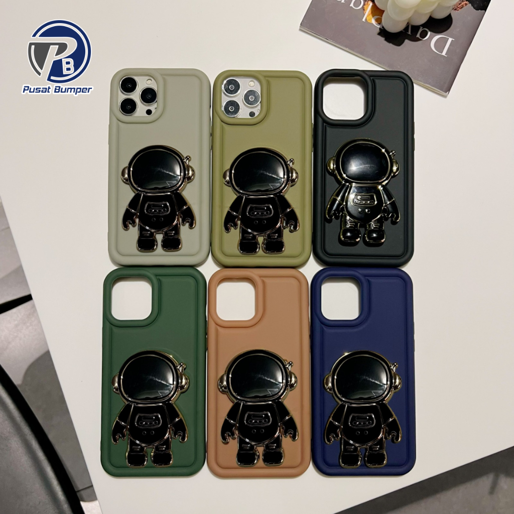 GC67 SOFTCASE SILICON DELUXE MATTE MACAROON STAND ASTRONOT SPACE สําหรับ OPPO A71 A74 A95 A76 A36 A7