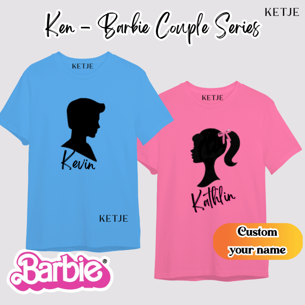 เสื้อยืด Distro with Ken & Barbie Barbie Motif 2 - Couple Series (ซื้อแยกได้) / เสื้อยืด Barbie Ken 
