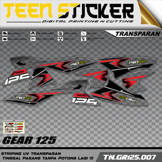 Striping GEAR 125- แถบโฮโลแกรม โครเมี่ยมไวนิล UV ใส Yamaha GEAR 125 NEW 07 VIRAL