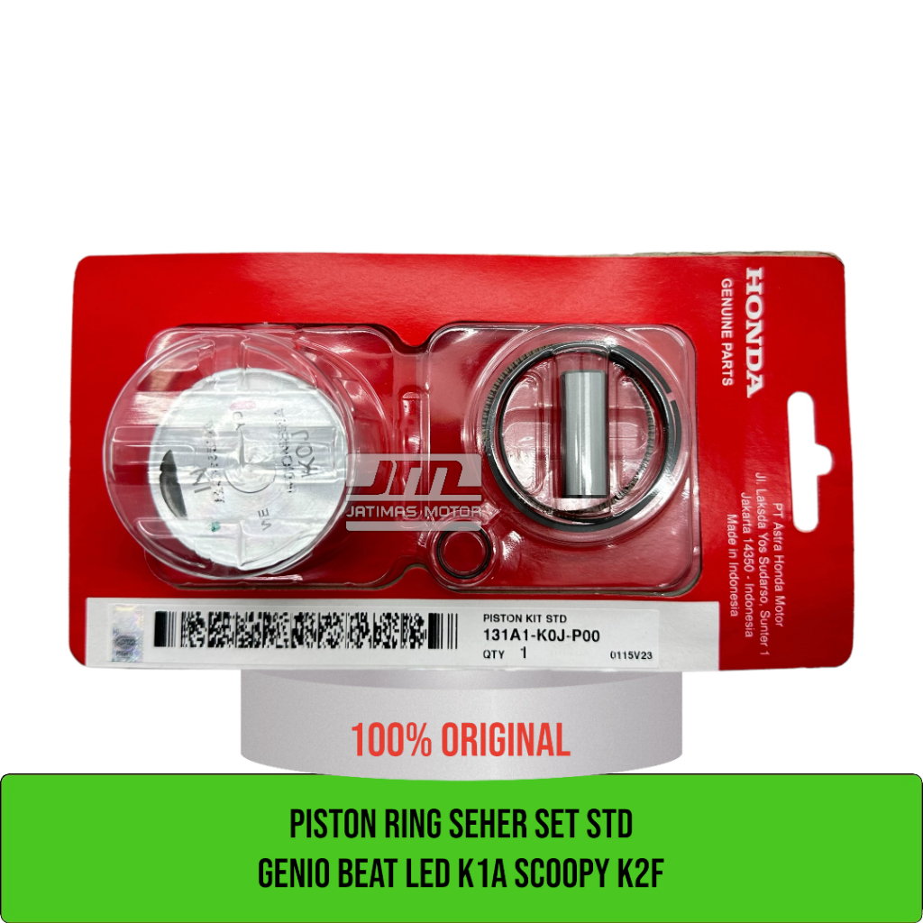ชุดแหวนลูกสูบ STD genio beat LED K1A scoopy K2F 131A1-K0J-P00