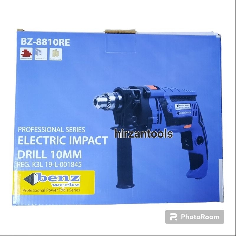 MESIN BZ-8810RE HAND DRILL MACHINE CONCRETE IMPACT DRILL 10 มม. 10 มม. BENZ BZ 8810