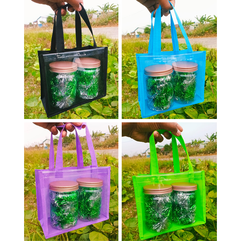 ขัดขวางกระเป๋า P20xW10xH20 โปร่งใส ผ้าสปันบอนด์ไมก้าใส