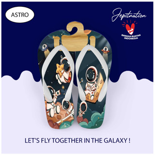 [Flip Flops] รองเท้าแตะลําลอง ฟองน้ํา ลายนักบินอวกาศ กาแล็กซี่ สําหรับผู้ชาย และผู้หญิง