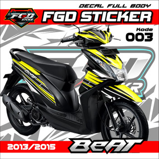 สติกเกอร์ ลายกราฟฟิค Beat FI 2013 2015 สําหรับติดตกแต่งรถจักรยานยนต์ 003