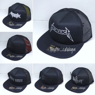 Snapback TRUCKER หมวกวงดนตรี โลหะ | หมวกทรัคเกอร์ สายรัดโลหะ DISTRO