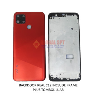 Backdoor REALME C12 รวมกรอบกลาง / ฝาหลัง / ฝาครอบด้านหลัง