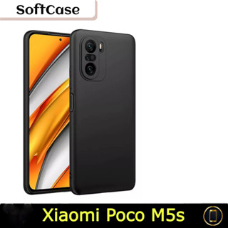 เคสนิ่ม เนื้อแมตต์ ลายกล้อง สีดํา สําหรับ Xiaomi POCO M5s