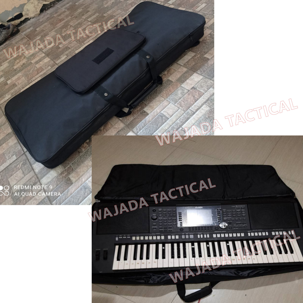 Hitam กระเป๋าคีย์บอร์ด Yamaha PSR S900, PSR S910, PSR S950, PSR S970 Softcase คีย์บอร์ดสีดํา