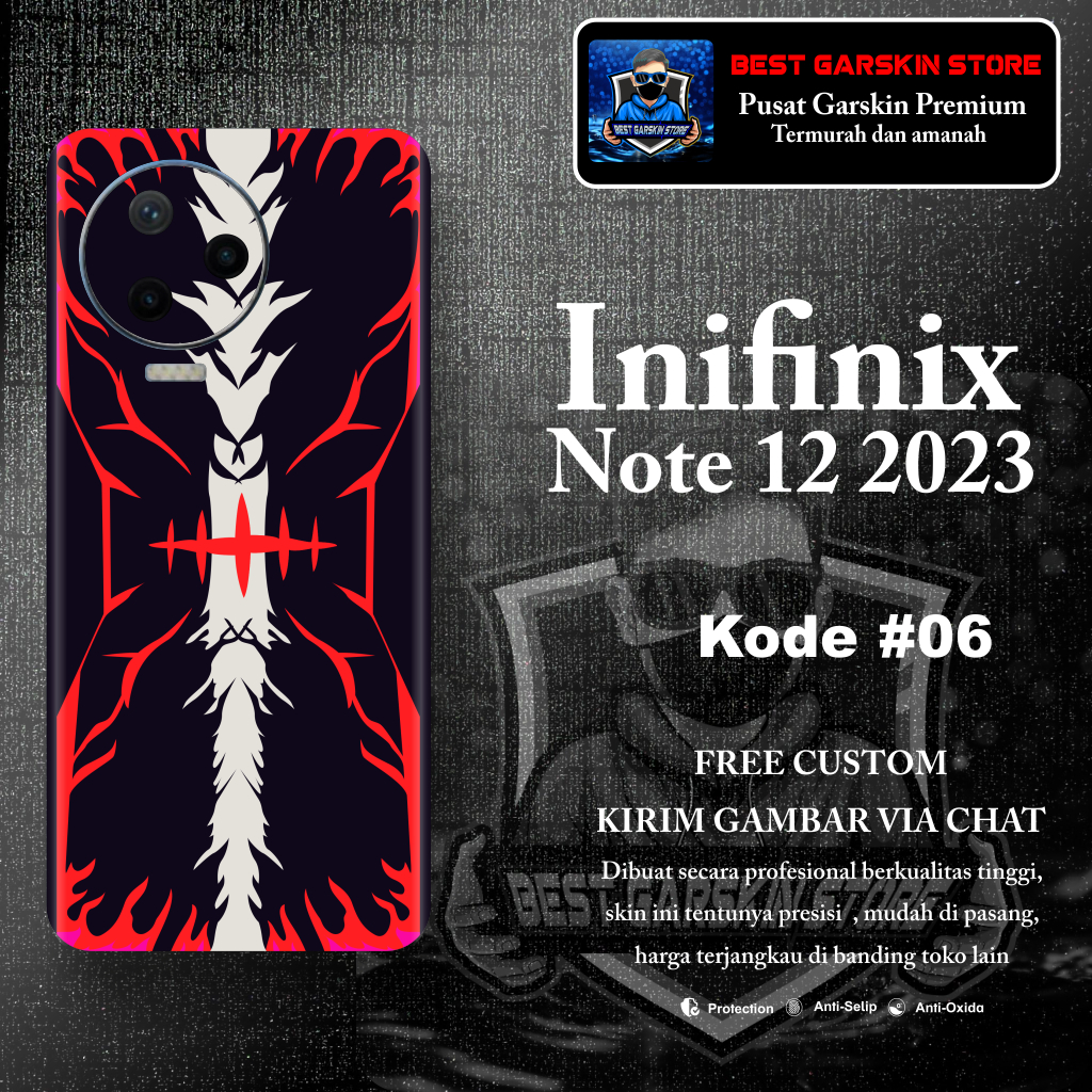 [เนื้อหา 2 ชิ้น] Garskin IFINIX NOTE 12 2023 Motif 06-10 (สามารถขอภาพของคุณเองได้)