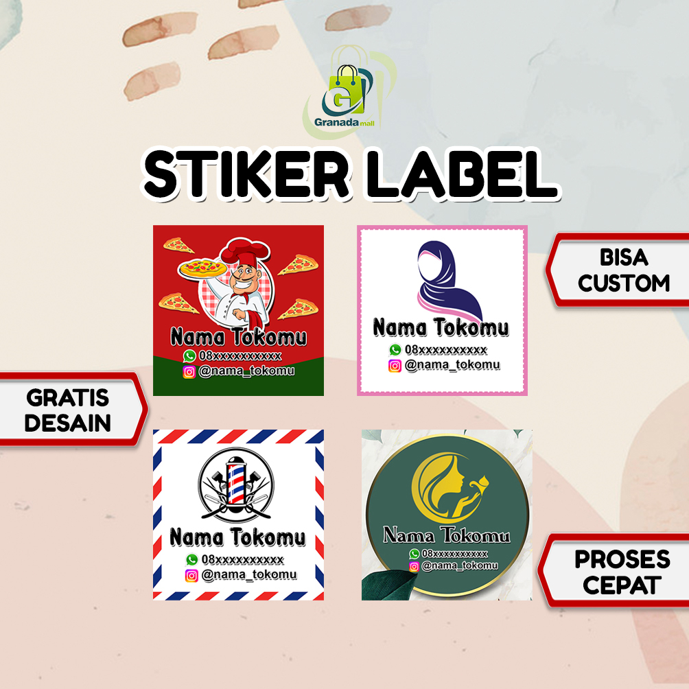 Food Label Sticker Custom Name Label 1 Anniversary Uk 32x48 cm