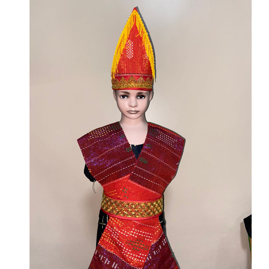 แพ ็ คเกจ 4 Ulos Dancing Boys/Batak Custom/Hat/2Nd Tille Shawl/Belt/ALL SIZE/R O