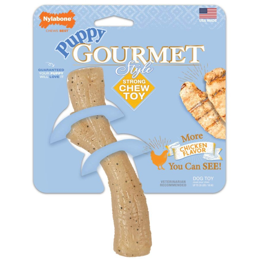 NYLABONE Puppy Gourmet Style Strong Chew Stick CHICKEN Wolf NPGCS203P