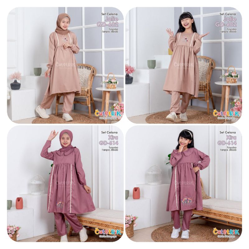 ใหม่!!! XIRA AND JOLIE ORI BY CUTETRIK CHILDRENS PANTS SET