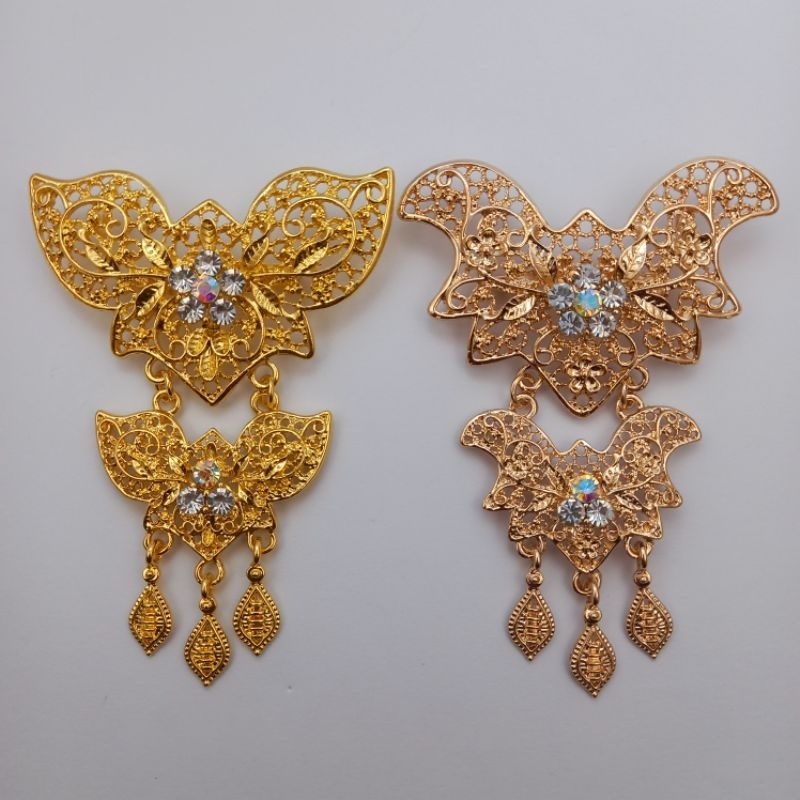 KEBAYA BROOCH TWO-LAYER JURAI BroucCH ใหม่ KUTU BURCH ETHNIC BROOTH KEBAYA อุปกรณ์เสริม