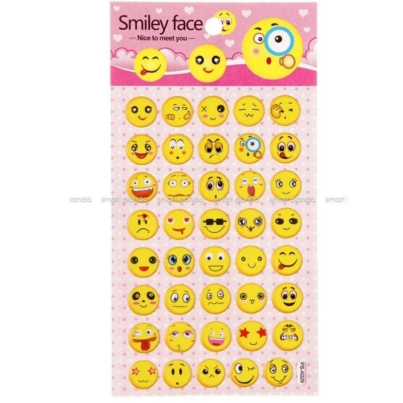 PS-A สติ๊กเกอร์เด็กลายนูนอีโมติคอน -029