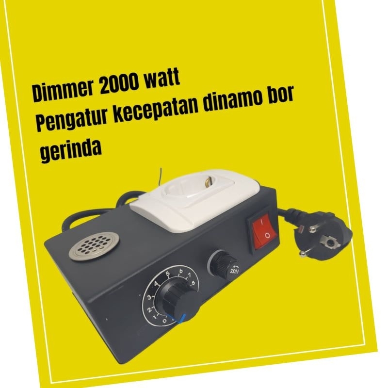 Mesin DIMMER 2000 WATT AC light DIMMER ควบคุมความเร็ว dynamo สว่านพัดลมเครื่องบด