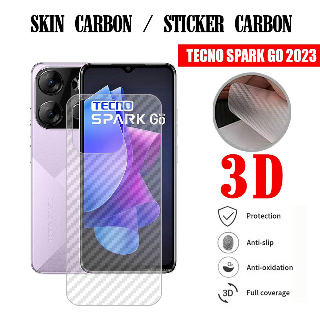 Carbon Skin / Diamond Skin Tecno Spark Go 2023 3D Carbon Skin Anti-scratch Back Skin Diamond Tecno S