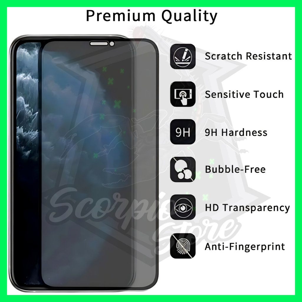 ฟิล์มกระจกนิรภัย ANTI SPY SAMSUNG A16 2024 SAMSUNG A15 4G SAMSUNG A15 5G SAMSUNG A14 4G A14 LTE SAMS