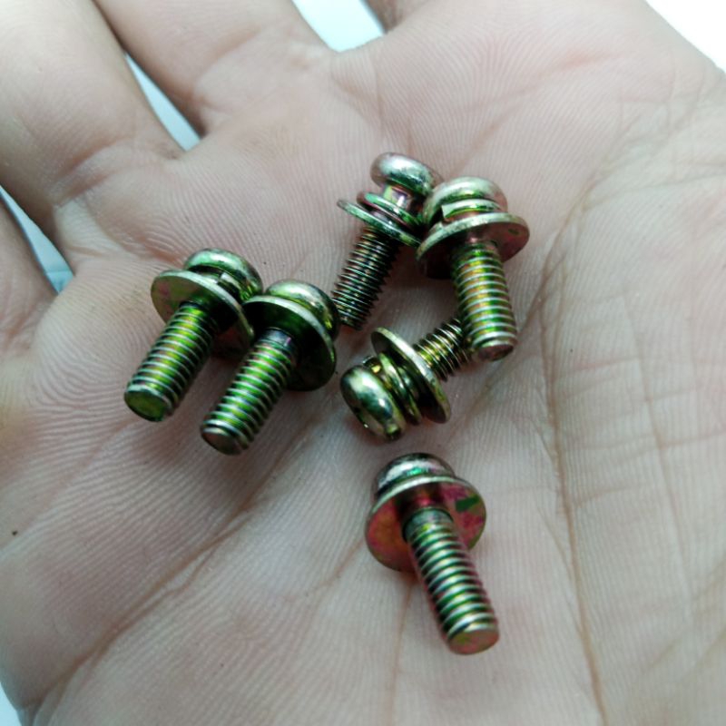 Bolt m4x12 original Bolt 7 m4 1.2 ซม.คาร์บูเรเตอร์ Bolt แหวนคู่