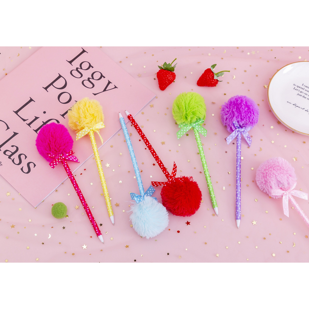 Shope.holic 7pcs TKK 50246 Cute Motif Gel Pens - ปากกานักเรียนและสํานักงาน ปากกาน่ารักไม่ซ้ําใคร - ป
