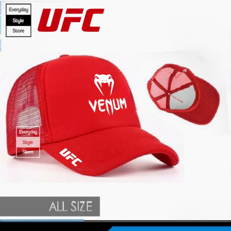 UFC MMA Boxing Fighter Trucker Mesh Hat / VENUM UFC Logo Mesh Trucker Hat