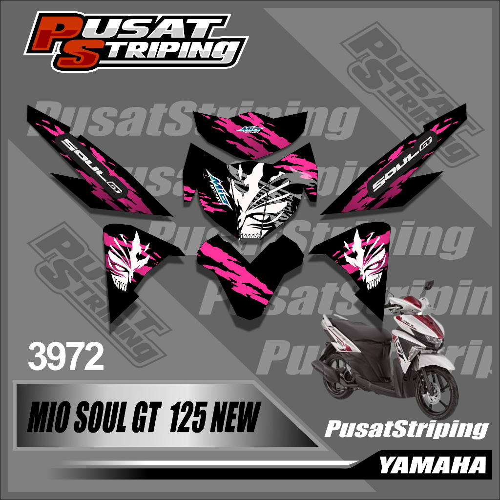 [เก็บเงินปลายทาง] สติ๊กเกอร์ Striping Decal Motor Mio Soul Gt 125 New Lis Variation Abstract Design 