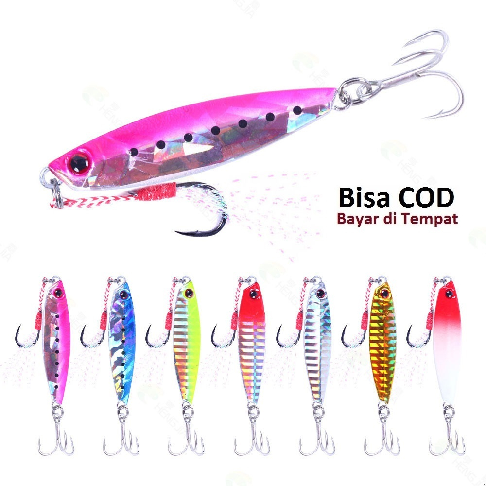 GT Metal Jig 7.8cm/40gr เหยื่อตกปลา Treble Hook Fishing Lure สี 6 และ 7 Glow in the Dark