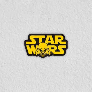 สติกเกอร์ ลาย Starwars brand distro สําหรับติดตกแต่ง