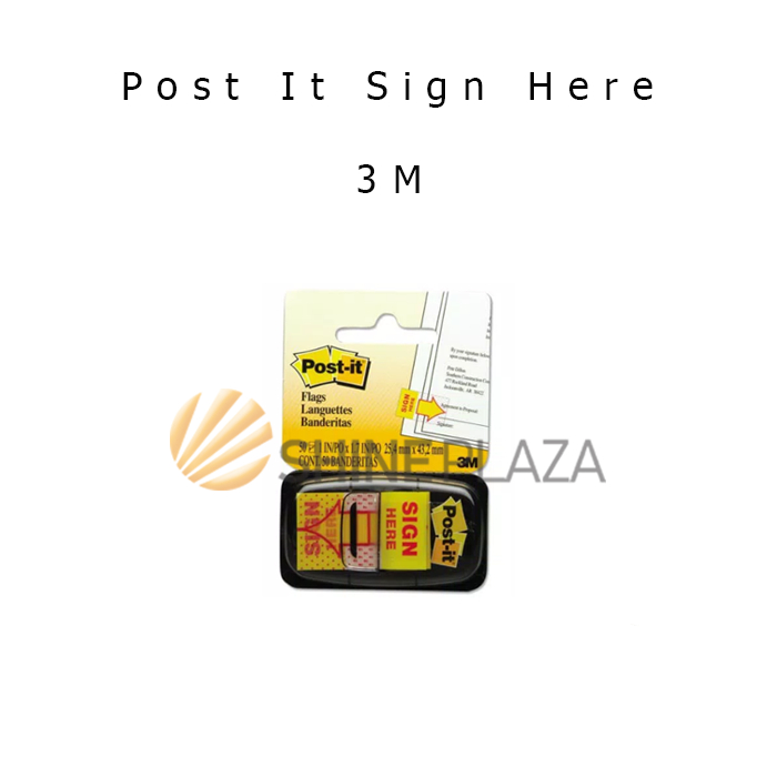 Sticky Notes 3M 680-9 Sign Here - แผ่นโน้ตแท่งพลาสติก Post It 3M