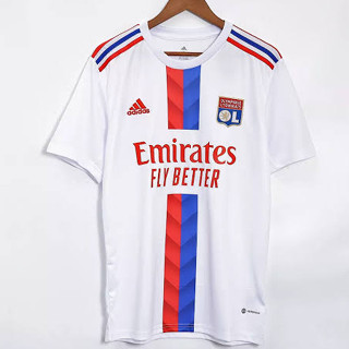 เสื้อกีฬาแขนสั้น พิมพ์ลาย Jersey Olympique Lyon 2022