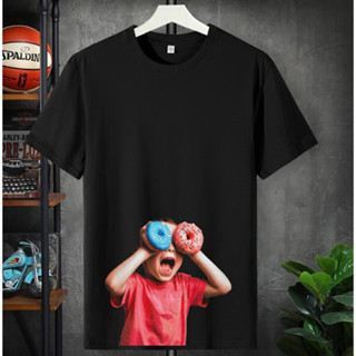 เสื้อยืดพรีเมี่ยม ลาย DONUT สําหรับเด็ก