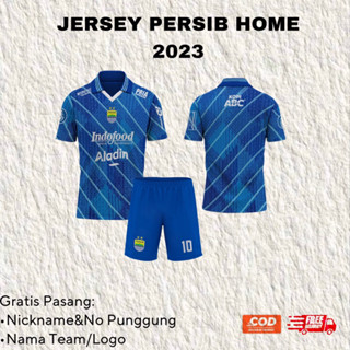 เสื้อกีฬาแขนสั้น ลายทีม Persib Home Jersey 2023 ชุดเหย้า