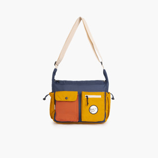 [นําเข้า] - Omocha Navy Orange - กระเป๋าสะพายไหล่