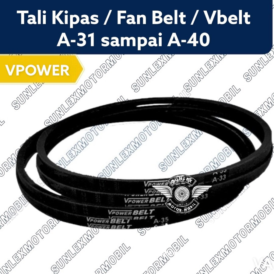 MESIN FAN BELT A33 VBELT A33 สายพานพัดลม TYPE A VPOWER A33 VPOWER เครื่องซักผ้า