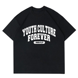 Rsvlt เสื้อยืด - YOUTH CULTURE FOREVER | เสื้อยืด ลายกราฟิก Roosevelt | เสื้อยืด สีดํา สําหรับผู้ชาย