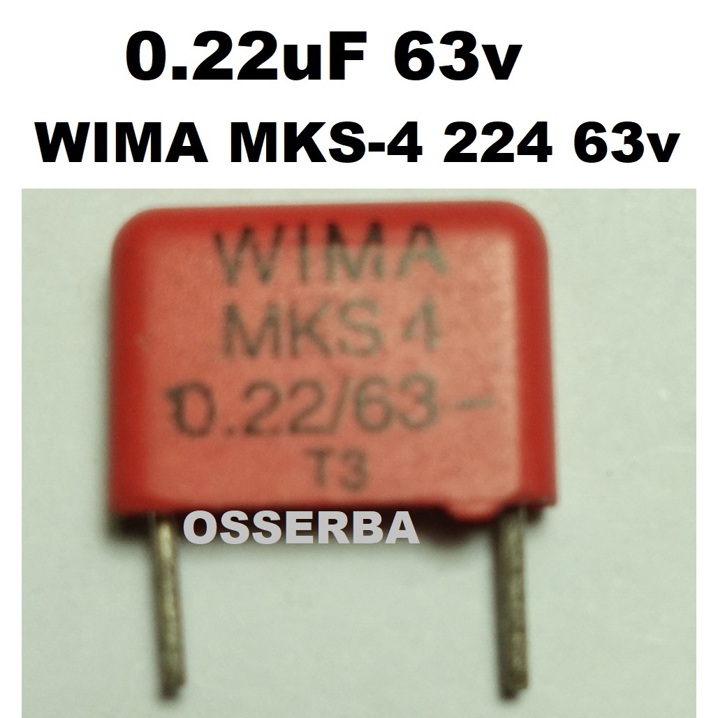 Wima 0.22uf 63V 0.22 MKP X6 ตัวเก็บประจุระดับไฮเอนด์ 220n 224