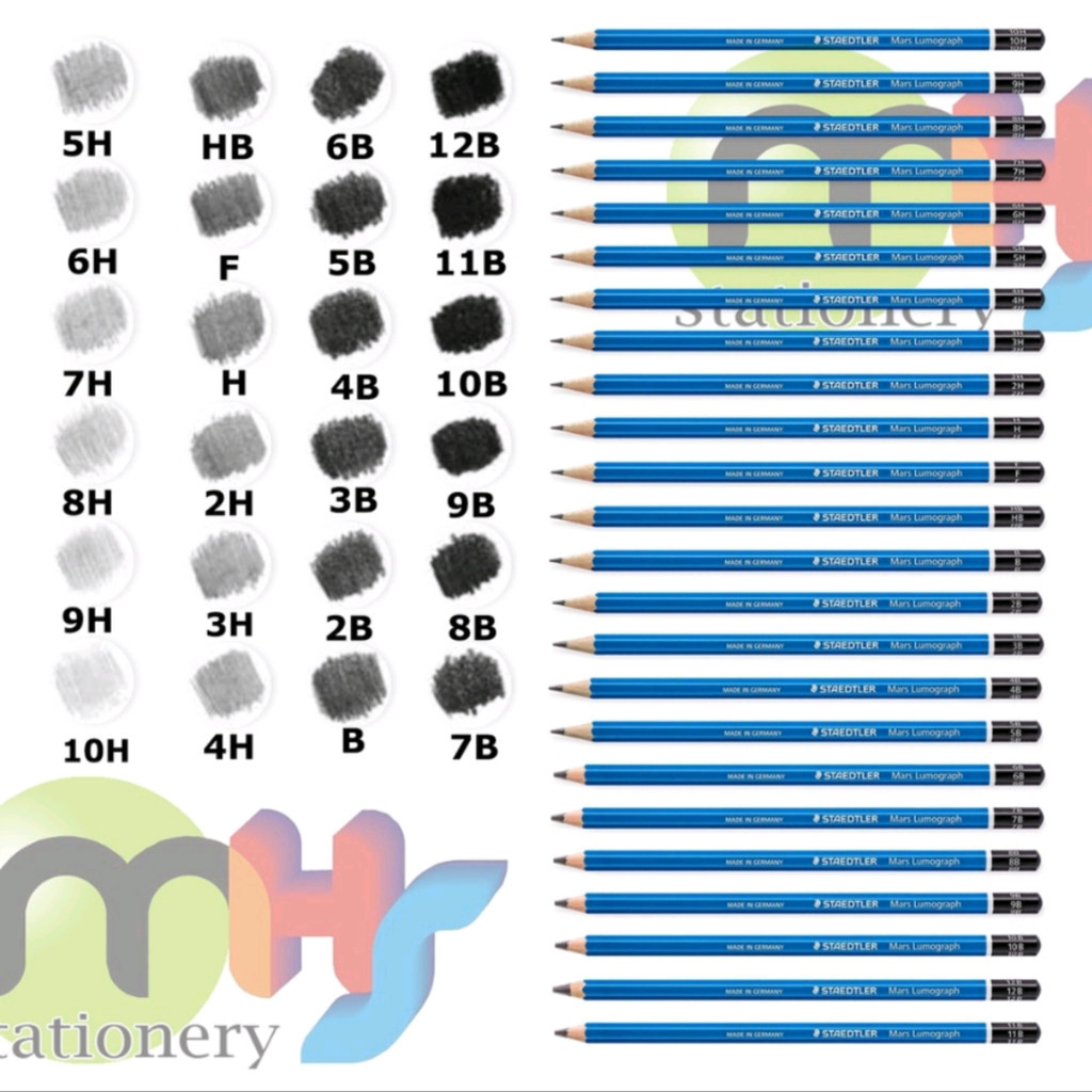 Staedtler Marsh Lumograph Pencil 2B 3B 4B 5B 6B staedtler Pencil Exam Pencil Pencil