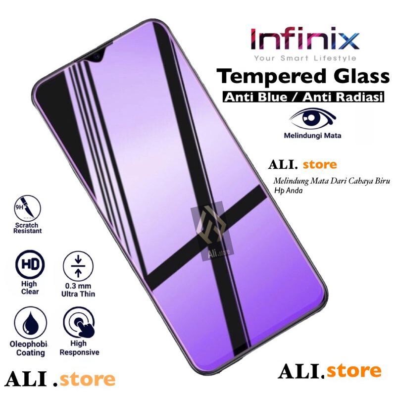 ALIstore - Tg Blue Light Infinix Hot 60 60 60i 50 50i 50 Pro 40i 40 Pro 30 30 30i 30 Play 8 Lite 9 P