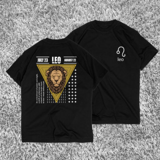 เสื้อยืด พิมพ์ลาย DISTRO APPAREL Zodiac LEO COMBED 30S สําหรับผู้ชาย และผู้หญิง