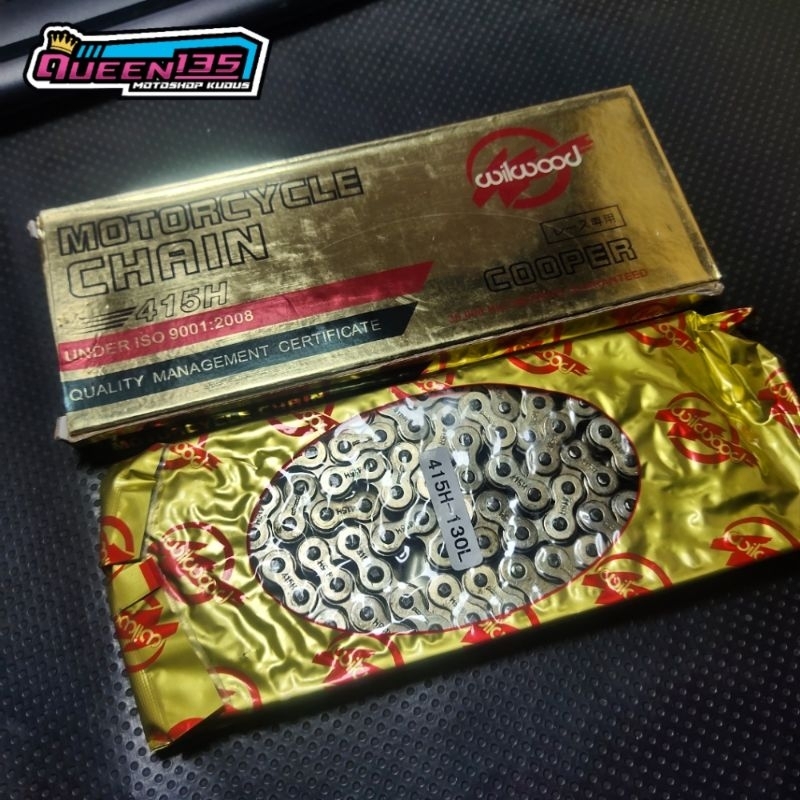 โซ่ WILWOOD GOLD | 415 130 | โซ่รถมอเตอร์ไซค์สีทองเหลือง | WILWOOD 415 x 130
