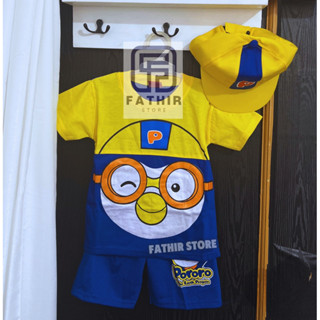 ใหม่ล่าสุด ชุดเสื้อผ้าเด็ก ลายการ์ตูนเพนกวิน PORORO POROR น่ารักมาก สําหรับเด็กอายุ 1-10 ปี