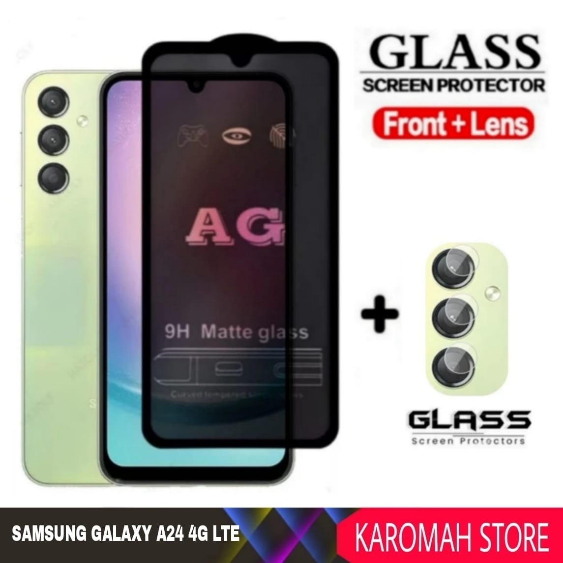 PACKAGE 2 INC 1 TEMPERED GLASS SAMSUNG GALAXY A24 4G LTE MATTE GLASS