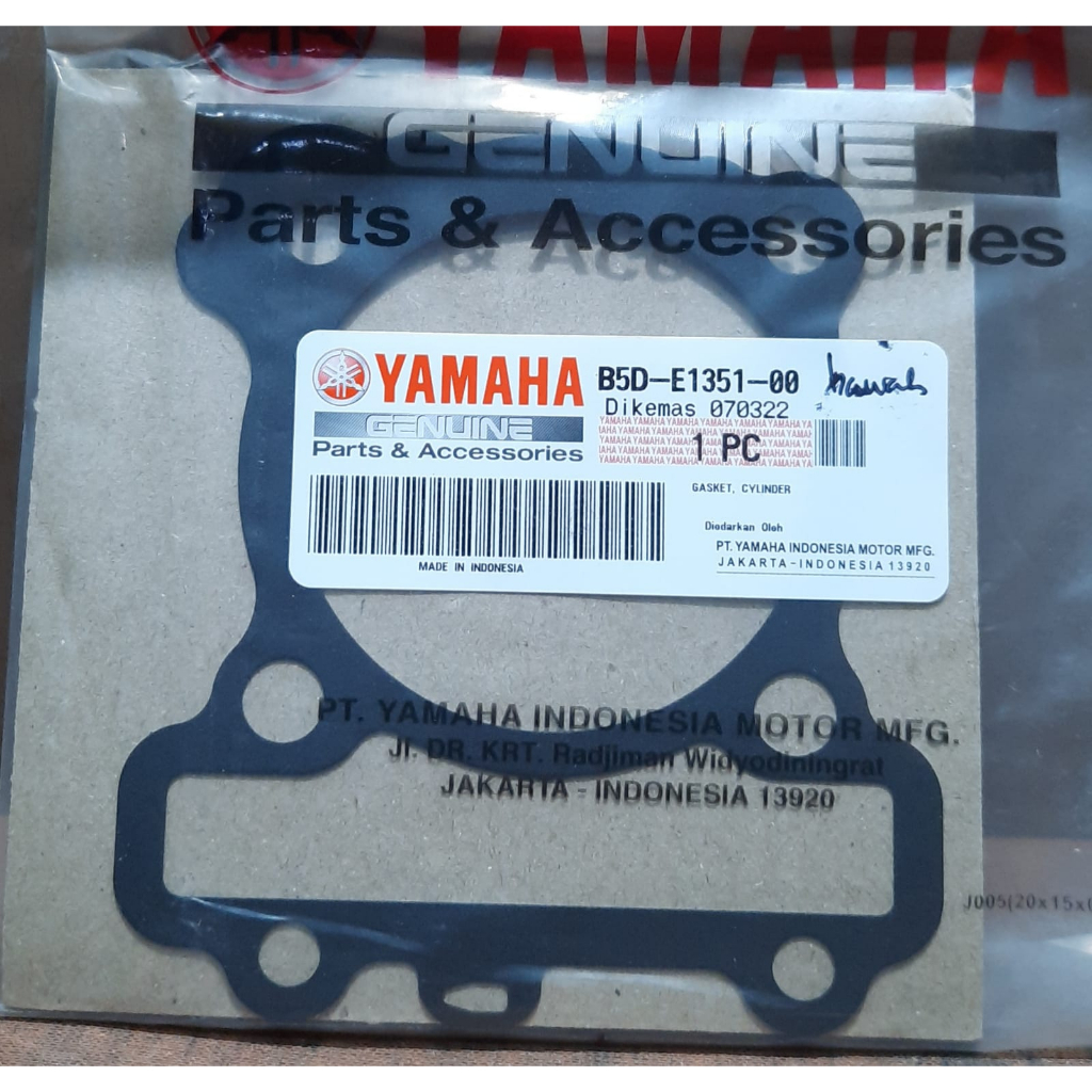 ต้นฉบับ YAMAHA B5D-E1351-00 FREEGO BOTTOM BLOCK GASKET/PACK