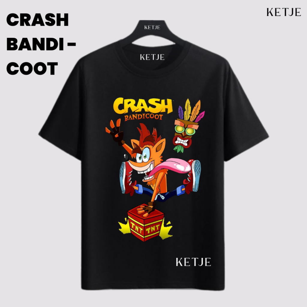 เสื้อยืด CRASH Bandicoot - Crash Bandicoot I Am TNT | Distro เสื้อยืดสําหรับผู้ชายและผู้หญิง Premium