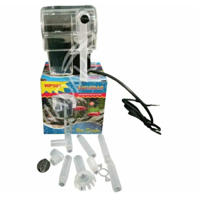 ไส้กรองแขวนยี่ห้อ AQUAMAN 3 วัตต์ + SKIMMER