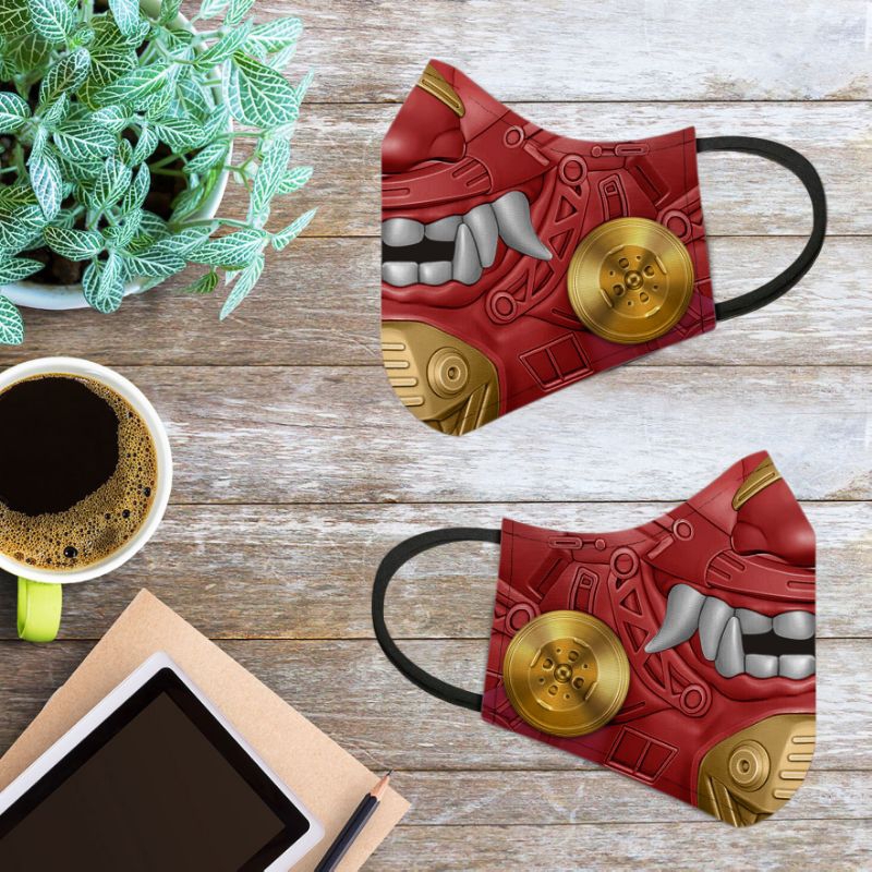 3ply Cloth Mask - Oni Cyborg