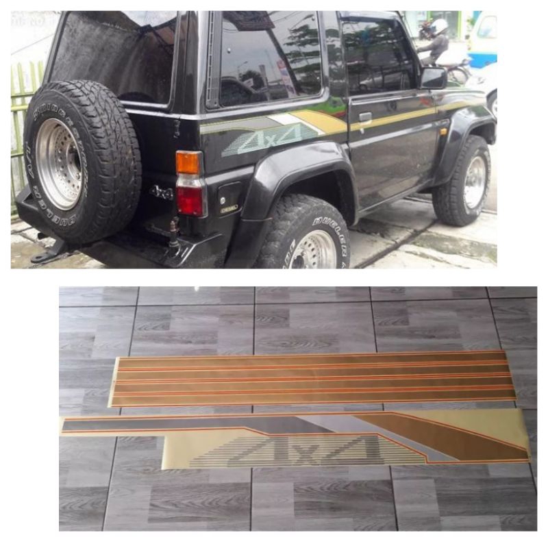 รายการสติกเกอร์ร่างกาย Daihatsu Taft 4X4 1991 - 1997 / Taft 4x4 รายชื่อสติกเกอร์ร่างกาย